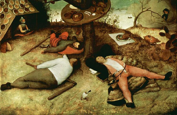 Pieter Bruegel the Elder Das Schlaraffenland Sweden oil painting art